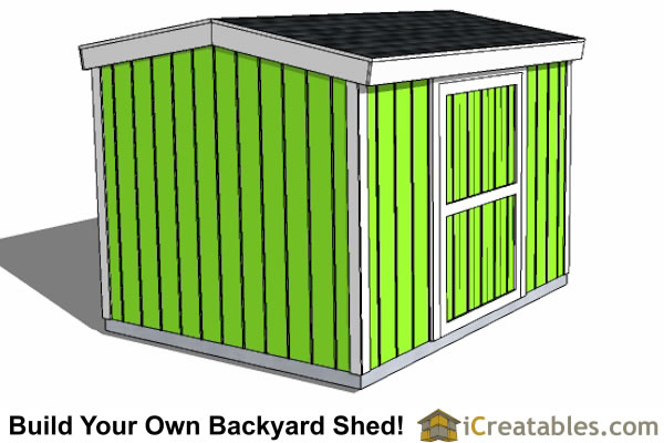 8x10 8 foot tall shed plans side door left side